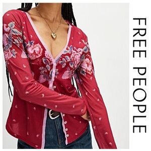 ♥️SALE♥️ Gorgeous FREE PEOPLE Home Grown Cardi Small Lightweight Cardigan Shirt